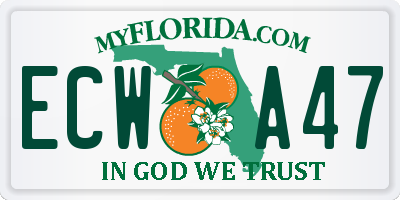 FL license plate ECWA47