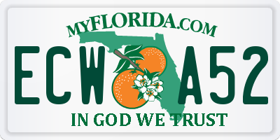 FL license plate ECWA52