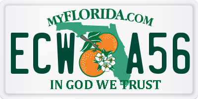 FL license plate ECWA56