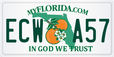 FL license plate ECWA57