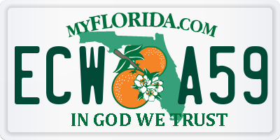FL license plate ECWA59