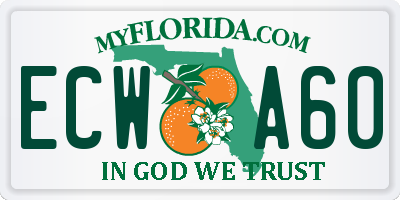 FL license plate ECWA60