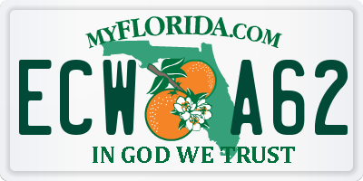 FL license plate ECWA62