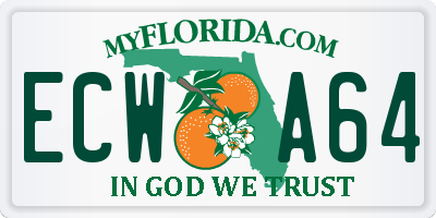 FL license plate ECWA64