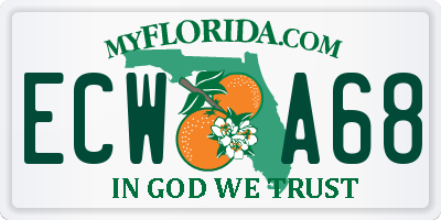 FL license plate ECWA68