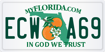 FL license plate ECWA69