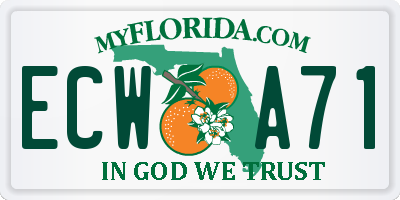 FL license plate ECWA71