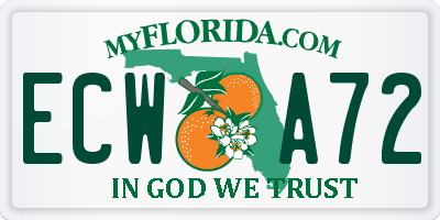FL license plate ECWA72