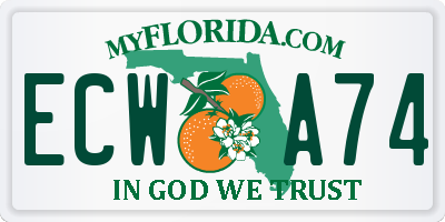 FL license plate ECWA74