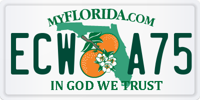 FL license plate ECWA75