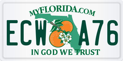 FL license plate ECWA76