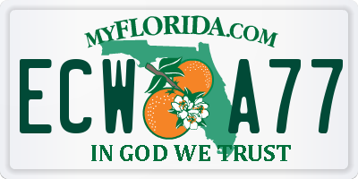 FL license plate ECWA77