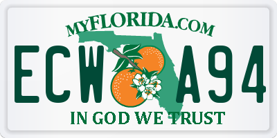 FL license plate ECWA94