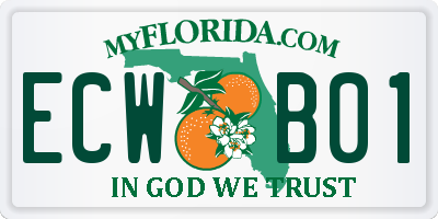 FL license plate ECWB01