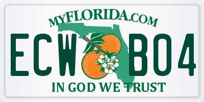 FL license plate ECWB04