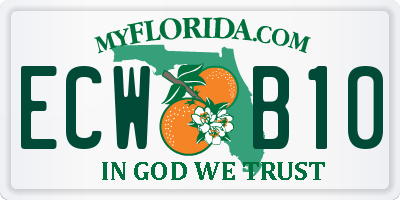 FL license plate ECWB10