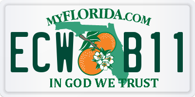 FL license plate ECWB11