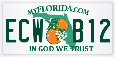 FL license plate ECWB12