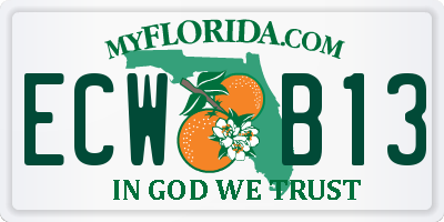 FL license plate ECWB13