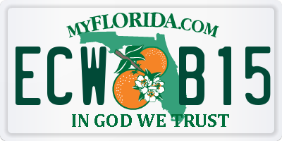 FL license plate ECWB15