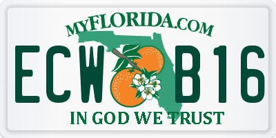 FL license plate ECWB16