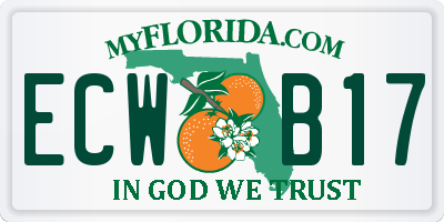 FL license plate ECWB17