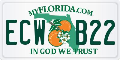 FL license plate ECWB22