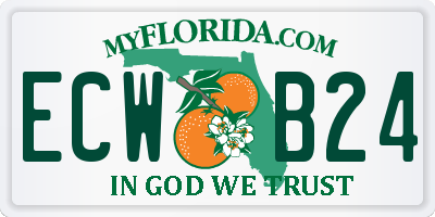 FL license plate ECWB24