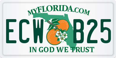 FL license plate ECWB25