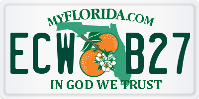 FL license plate ECWB27