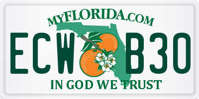 FL license plate ECWB30
