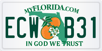 FL license plate ECWB31