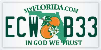 FL license plate ECWB33
