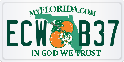 FL license plate ECWB37