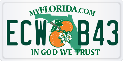 FL license plate ECWB43