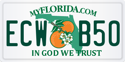 FL license plate ECWB50