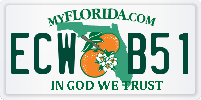 FL license plate ECWB51