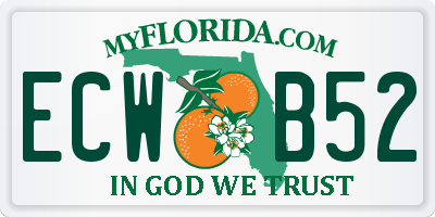 FL license plate ECWB52