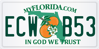 FL license plate ECWB53