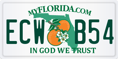 FL license plate ECWB54
