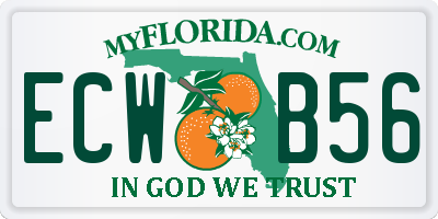 FL license plate ECWB56