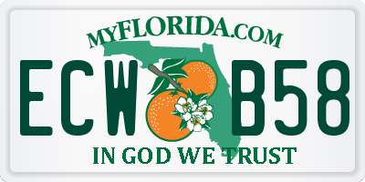 FL license plate ECWB58