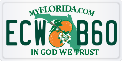 FL license plate ECWB60