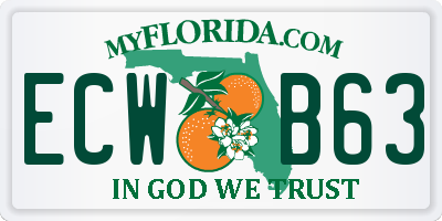 FL license plate ECWB63