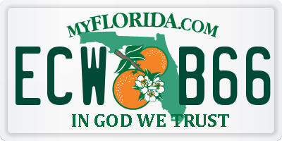 FL license plate ECWB66