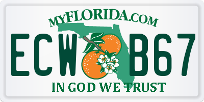 FL license plate ECWB67