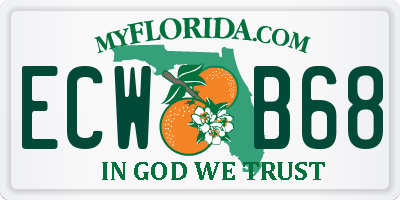 FL license plate ECWB68