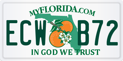 FL license plate ECWB72
