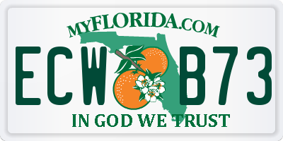 FL license plate ECWB73
