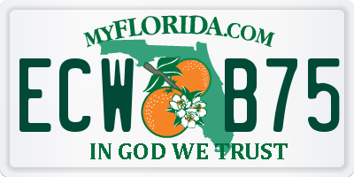 FL license plate ECWB75